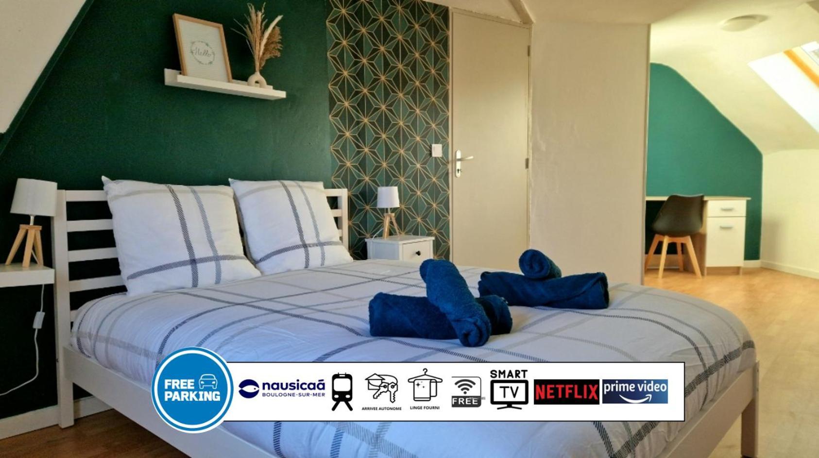 Spacieuce Maison Proche De Nausicaa, Gare Et Remparts, 3 Chambres, Free Parking, Netflix, Primes Video, Free Wifi Boulogne-sur-Mer Dış mekan fotoğraf
